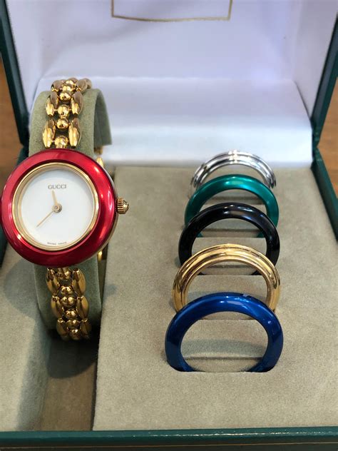 gucci watch with interchangeable bezels price|Gucci watch with changeable bezels.